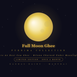 Raghas Dairy Full Moon A2 desi cow ghee jar