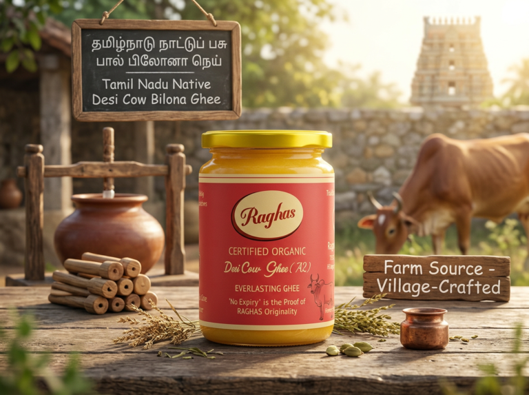 A2 Ghee from Madurai: Tamil Nadu Native Desi Cow Milk, Farm Source and Bilona Process